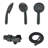 Matt black high pressure multi function with hand held shower faucet