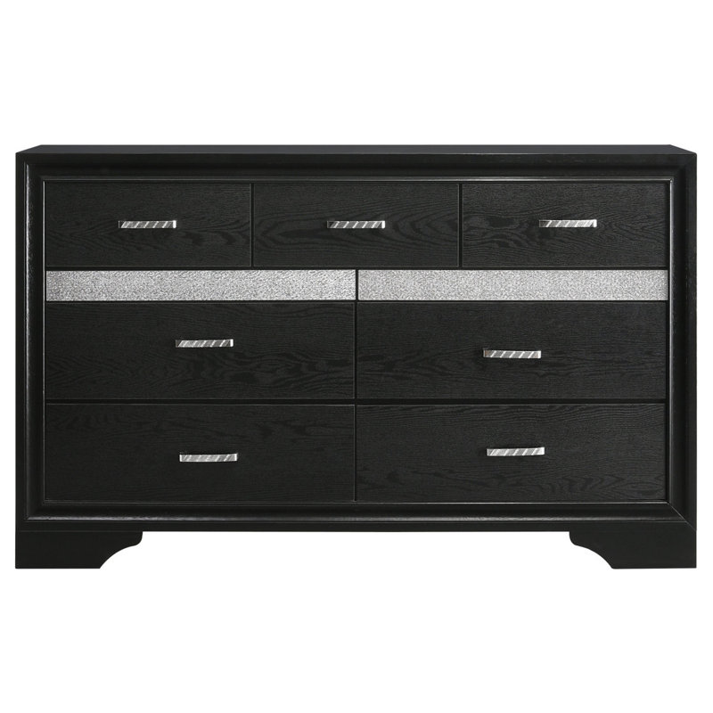 Annie Black 9-Drawer Dresser, Black
