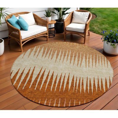 Tapis intérieur lavable rayé 8 pi