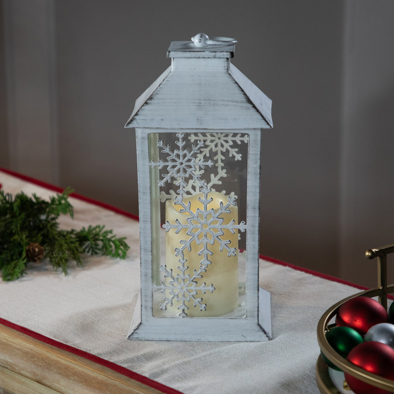 Lantern Candle Holder, White