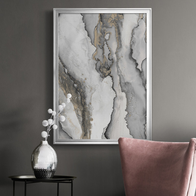 «Abstract Ink Fantasy III», toile encadrée de qualité supérieure - prête à être accrochée, H 30,5 po x l 22,5 po x P 1 po