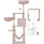 Arbre à chat avec grand hamac, tour de chat à plusieurs niveaux pour chats d'intérieur, condo pour chat avec poteaux à griffes recouverts de sisal et perchoir supérieur, MPJ050W-1537531552