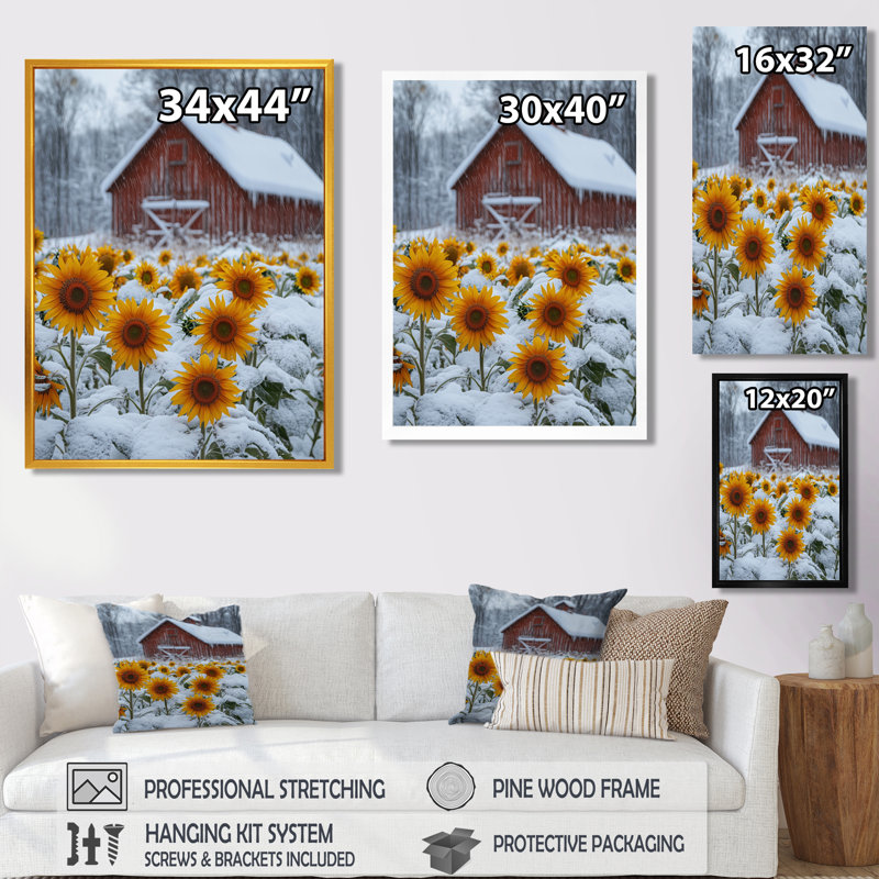 Gosser - Floral Canvas Art Print, Noir, noir, noir, noir, H 20 po x l 12 po, Reproduction encadrée d'une seule photo