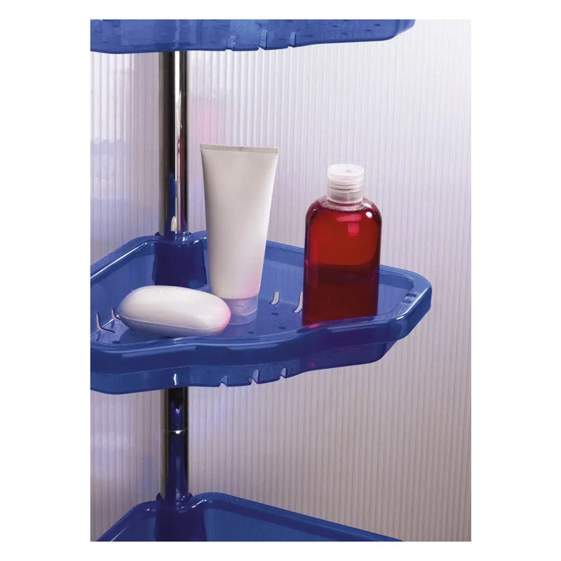 Serviteur de douche mural Nouchtaev, Bleu transparent