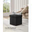 38x38x38cm 38cm Wide Square Solid Colour Footstool Ottoman with Storage