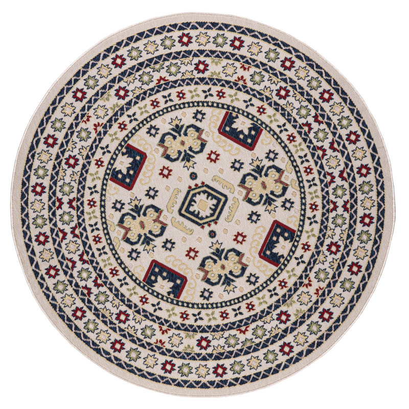 Oriental Indoor / Outdoor Rug, Round 5'3"