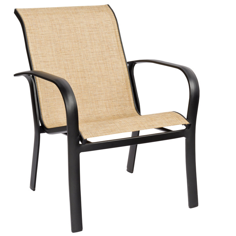 Chaise de patio empilable à bretelle Fremont, Alliage Augustine