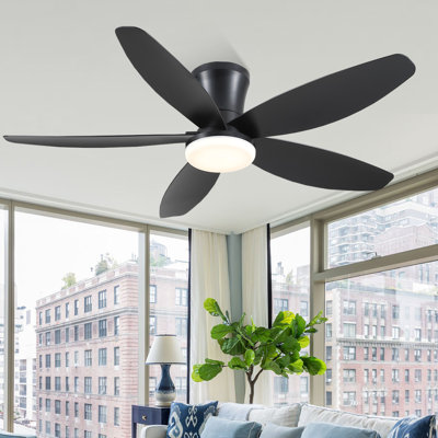 Ventilateur de plafond encastré 36/42/48 po à profil bas avec éclairage et télécommande