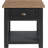 Coastal Style Solid Wood End Table With Drawer And Bottom Shelf For Extra Storage