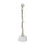 Figurine humaine abstraite en aluminium sur support en marbre, argent / blanc