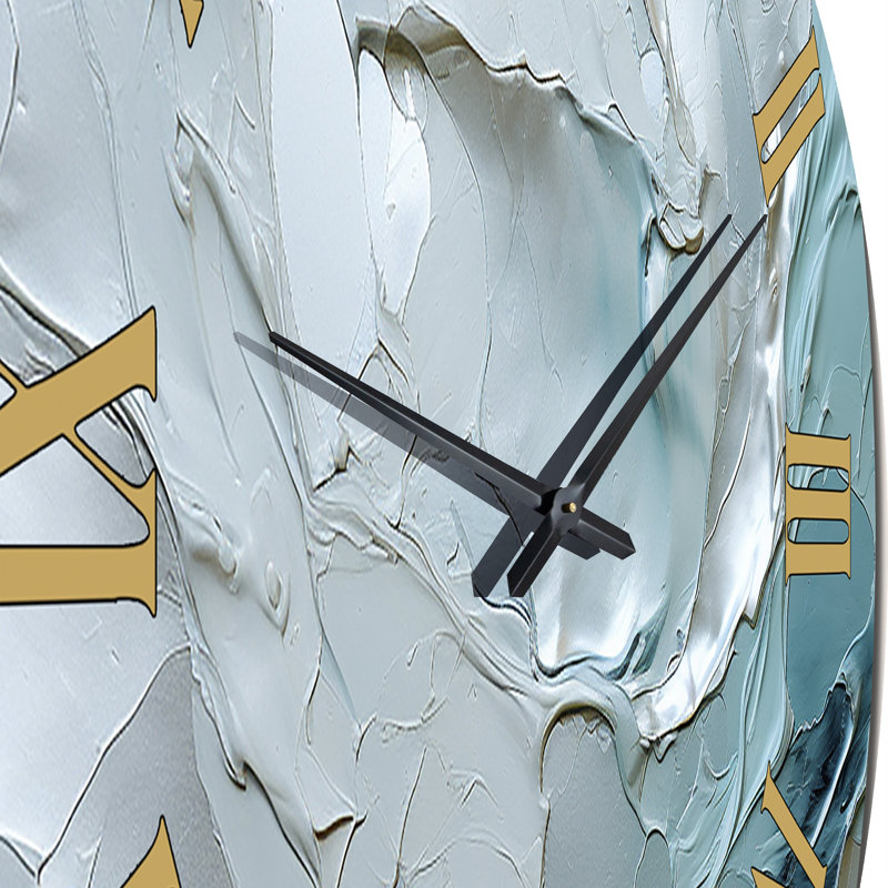 Horloge murale argentée, Grand