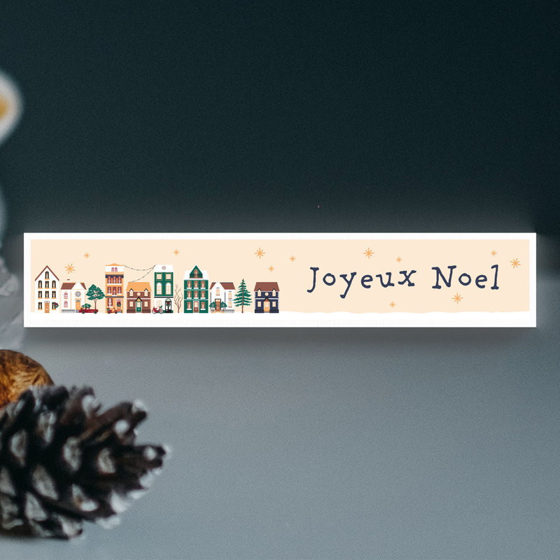 Xmas Joyeux Noel Wooden Memento Block