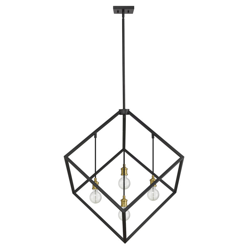 Zarrukh 4 - Light Unique/Statement Pendant, 36.5" H x 34" W x 34" D, Bronze/Olde Brass