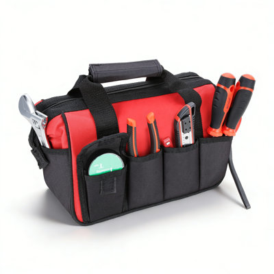 19Pcs Home Repair Tool Set With Carrying Bag, Household Repairing Tool Kit, Mechanics Hand Tools for DIY Garage Office