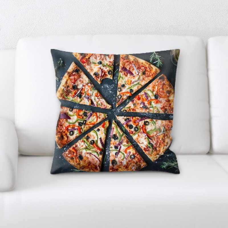 Mcghee Pizza Throw Pillow