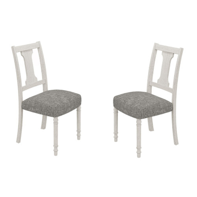 Ensemble 2 pièces Tannen: chaises d'appoint blanches et grises au design élégant
