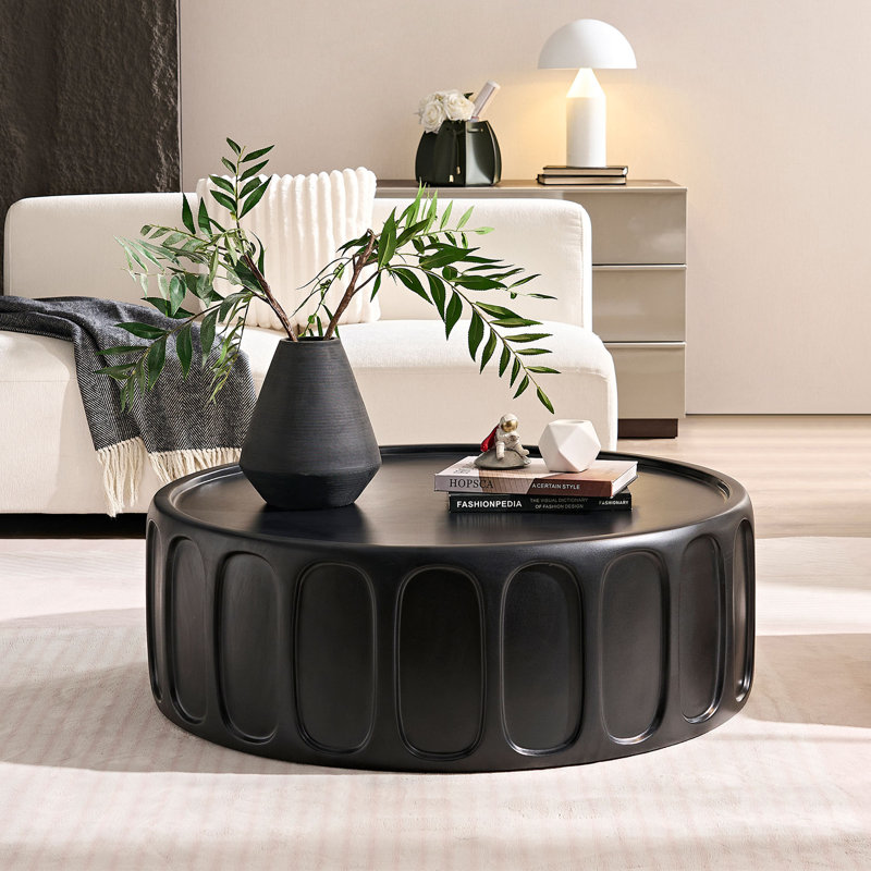 Round Center Coffee Table, No Need Assembly