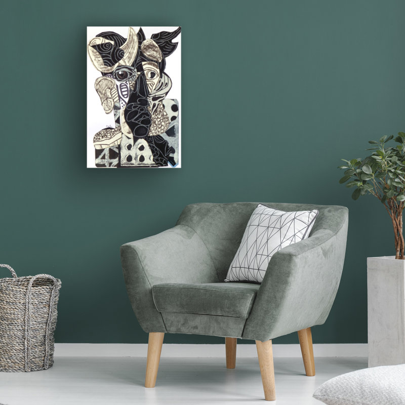 Art sur toile, noir et blanc, H 32 po x l 22 po