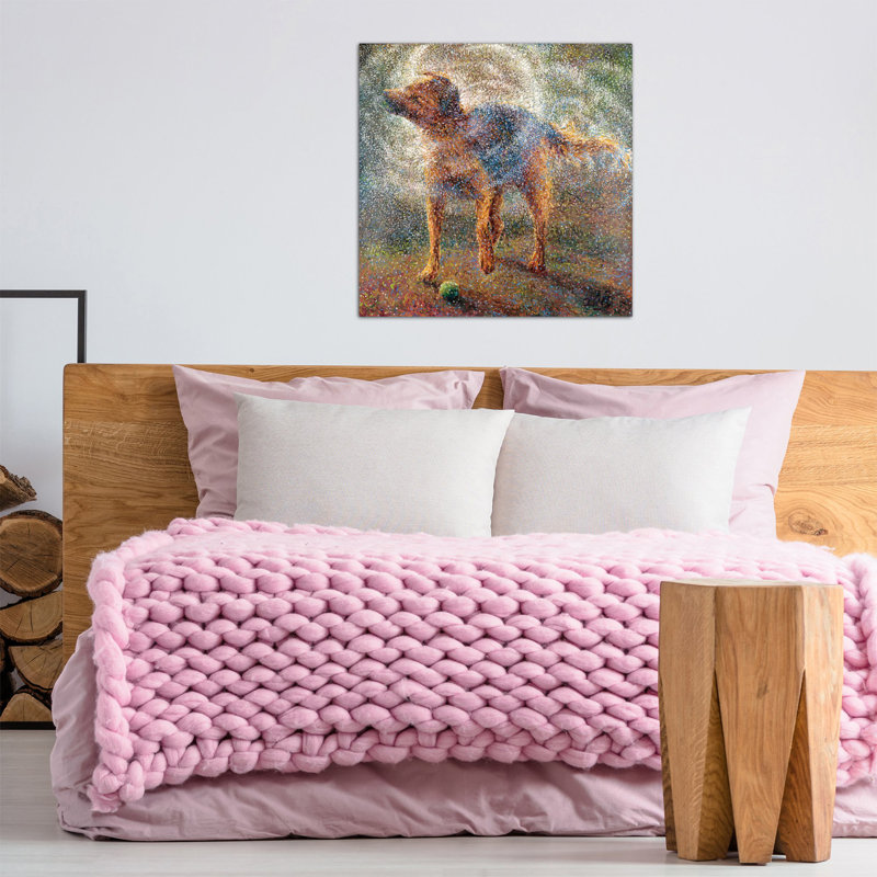 "Shakin" par Iris Scott, reproduction d’art sur toile tendue, H 26 po x l 26 po x P 1,5 po, Pas de tapis, Toile tendue