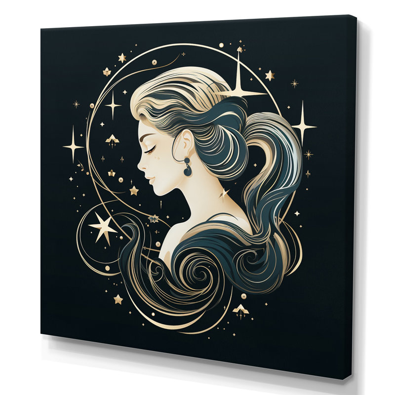 Astrologique Stargazer VI sur toile, H 36 po x l 36 po, Toile tendue