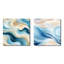 Coastal Harmony - ensemble de 2 collages carrés abstraits-101846085-101846081