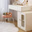 Pictor White Retractable Makeup Vanity with Drawers