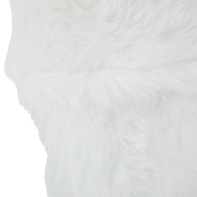 Chaussette de Noël 19 po en peluche blanche