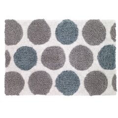 Wayfair Basics Brunton Rectangle Plastic/Vinyl Non-Slip Polka Dots Shower Mat Wayfair Basics