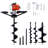 Post Hole Digger 2.7 HP 63 CC Steel 1 Piece Black with Drill Bits Set Gas-Powered 2-Stroke Auger
