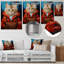 «Brown Cat Fashion Portrait I», décoration murale en métal-505567636