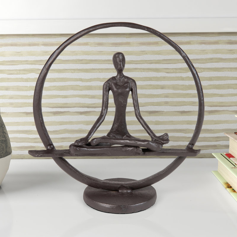 Deiondre, femme abstraite encerclée en méditation assise