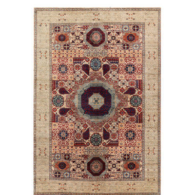Tapis bleu clair / rouge / bleu marine / beige tissé à la main de haute qualité