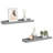 Frame Ledge Shelf Set of 2 Gray MDF Small Wall Mounted Display Shelves-774854468-774854470