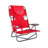 Ostrich The Heavy-Duty Backpacker Portable Reclining Beach Camping Chair, Red-1187917541
