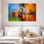 Ensemble de 3 pièces colorées abstraites sur toile-1154110752