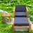 Wood Outdoor Lounge Set Included 1 Chair, 1 Table, 1 Ottoman With Waterproof Cushion-1818407928