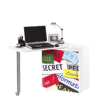 Foldable and Modular Oval Writing Desk