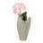 Ceramic Decorative Vase with Textured Wavy Design - Modern Home Accent-1474698237