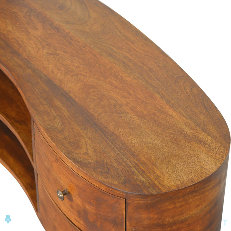 Chestnut Rounded Entertainment Unit, Chestnut
