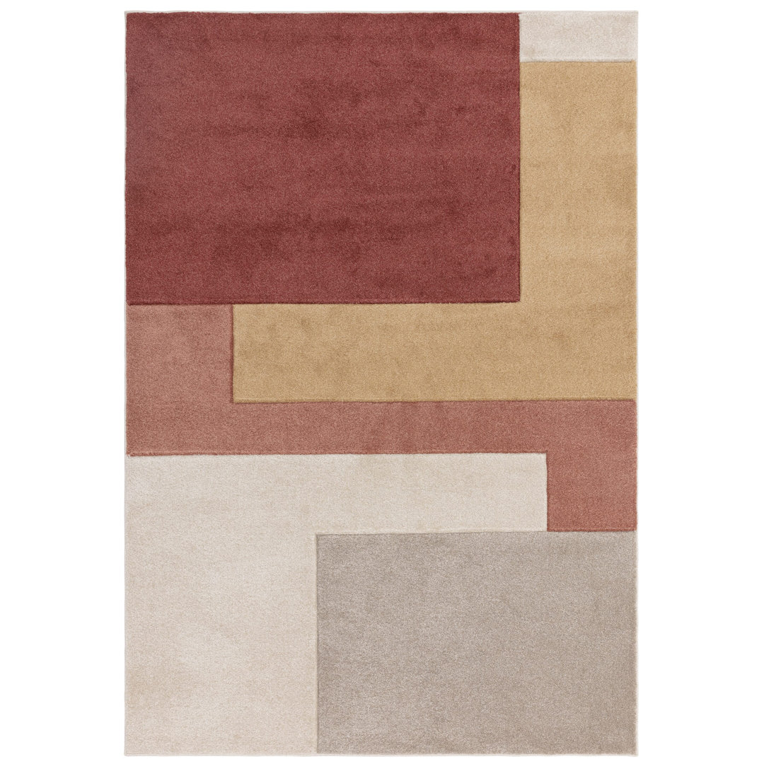 Dhurrie-Teppich Charriez in Beige/Orange