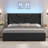 Sturminster Velvet Wingback Upholstered LED Light 2 Drawer Storage Bed-1878212720-1877972653