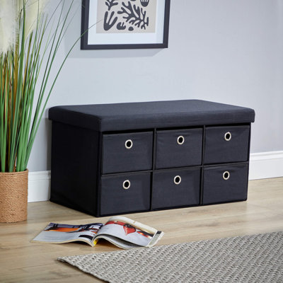 Sayden Wide 6 Drawer Storage Ottoman