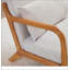 Chaise d'appoint Mid-Century moderne avec structure en bois massif, chaise de lecture rembourrée pour le confort du salon et de la chambre à coucher