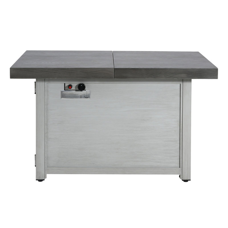 Table de foyer extensible rectangulaire en alliage d'aluminium