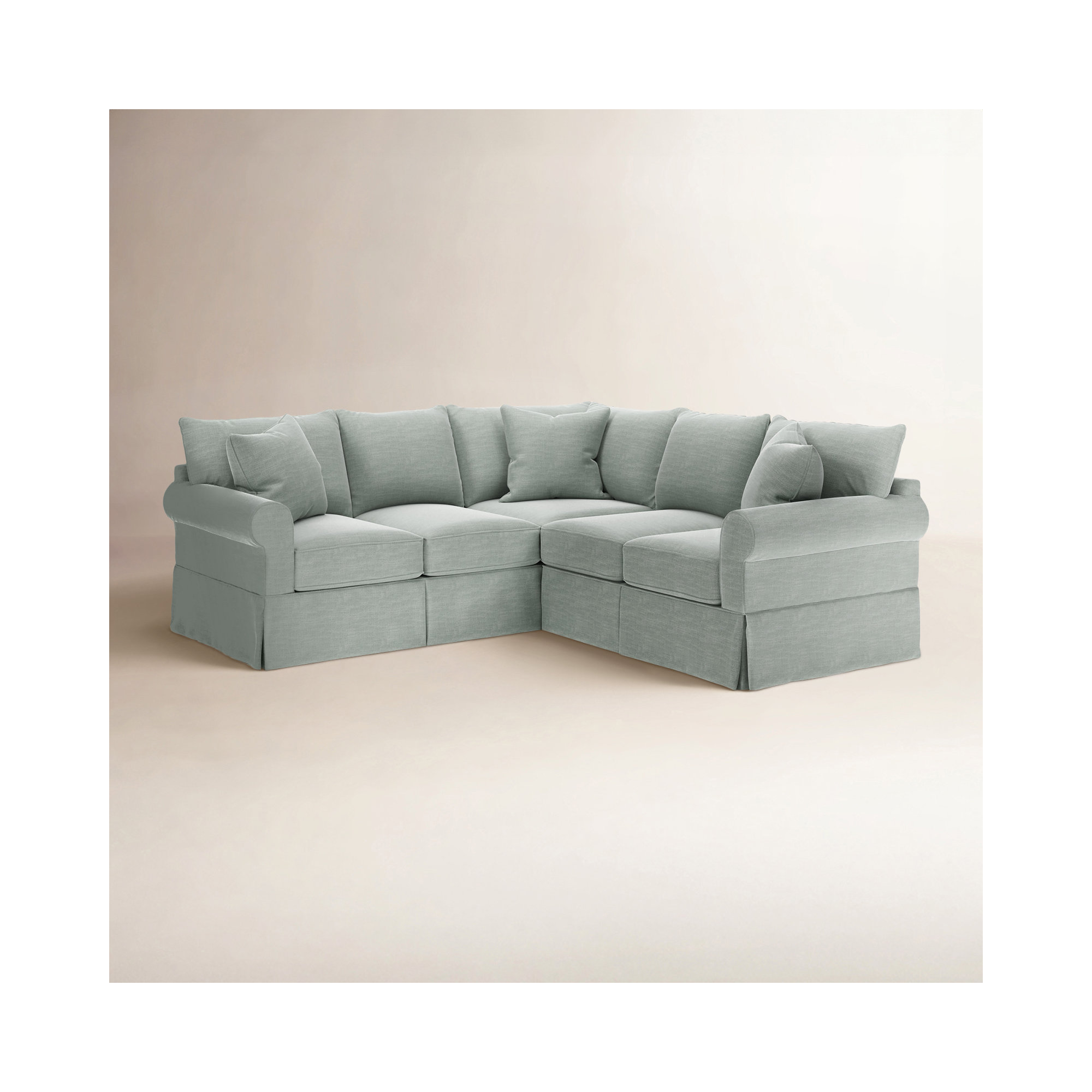 Amari Upholstered L-Sectional, Conversation Capri Basketweave, Left Hand Facing
