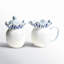 Iris Blue Ceramic Sugar And Creamer Set