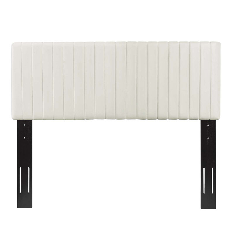 Modway Carson Carrington Stryn Velvet Headboard, Ivory, Full/Queen