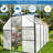 Black Polycarbonate Greenhouse - Heavy Duty, All Season Outdoor For Backyard Sliding Door, Adjustable Roof, Frame Walk-in With Robust Construction Galvanized Base-115808109