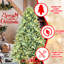 Arbre de Noël de 7 pi en bleu, 700 lumières à DEL blanc chaud, 2518 pointes en PE +, branches à charnières pour un assemblage rapide, base en métal stable, saison des Fêtes, bleu, avec support pour fêtes