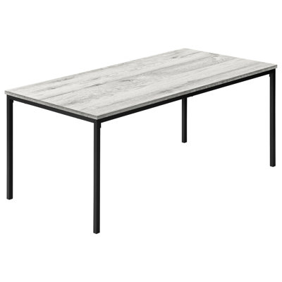 Contemporary 3 Table With Grey Laminate And Black Metal Fascination Stylish 3Pcs , & Sleek Metal, For Living Room, Easy To Assemble
